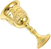 MOLUCKFU Vintage Metal Goblet Embossed Design Cocktail Wine for Wine Juice Ice Luxurious Alloy Drinkware for Bars Parties and Home Use