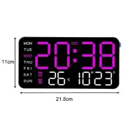 Brightness Adjustable LED Digital Alarm Clock with Temperature Date Week