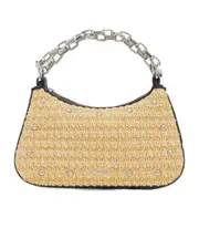Alexander McQueen T-Bar Mini Pouch One size Natural/Black