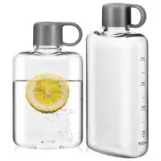 2 Pcs Portable Flat Kettle Fitness Exercise Water Bottle Sports Bottles