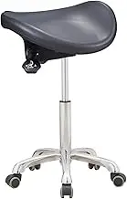 Adjustable Saddle Stool Work Chair Ergonomic Adjustable 360° Rotate Swivel Stool for Doctors Massage Spa Salon