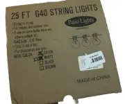 25Ft G40 Globe String Lights with G40 Bulbs Outdoor Backyard Patio Lights Party