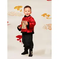 在飛比找ETMall東森購物網優惠-男童周歲禮服秋冬季中式棉衣唐裝