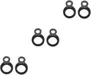 SUPVOX Sets Motorcycle Truck Trailer Tow Hooks Black D-Shaped Ring Straps Heavy Duty Pull Rings for Easy Installation Pcs