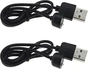 EMSea 2PCS Smartwatch Charger Cable Compatible with Xiaomi Mi Band 6/Mi Band 5 Smart Band Bracelet Portable Magnetic USB Charging Cable Cradle 50cm Black