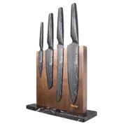 Baccarat iD3 Samurai 5 Piece Ona Knife Block Set Black