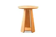 MIUZ Side End Table Storage Beechwood Table LED Lamp Coffee Side Table Nightstand