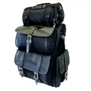 16" W 2PC EXTRA LARGE HARD SISSY BAR TRAVEL BACK PACK BAG FOR SUZUKI - UV7E