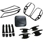 TRADIESCHOICE Head, Tail Light, and Gas Tank Cover for Mitsubishi Triton MR 2019+ - Matte Black Finish