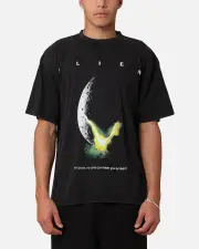 [GOAT CREW] Goat Crew Alien Classic Vintage T-shirt Black Acidwash - Size 2XL 2XL Black Acidwash