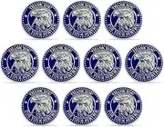 We Stand for The Flag Challenge Coins Military Veteran Collectible Gift We Kneel for The Fallen (Set of 10)