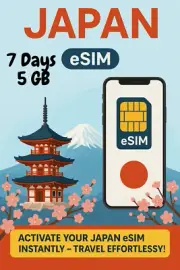 Best JAPAN KDDI esim Data Travel e sim High-Speed 5G /4G 7 Days 5 GB