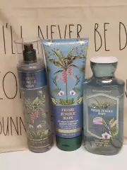 Bath & Body Works Fresh Jungle Rain 3 piece Set: Body Cream, Mist, shower Gel