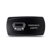 CH4x4 Rocker Switch for Jeep Windshield Lights Symbol â Horizontal - Amber LED