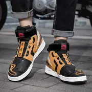 Breathable Motorcycle Boots Biker Shoes Sneakers Microfiber Leather Gear