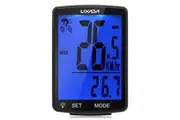 LIXADA Wireless Bike Computer Multi Functional LCD Screen Bicycle Computer Mountain Bike Speedometer Odometer IPX6 Waterproof Cycling Measurable Temperature Stopwatch Cycling Accessories