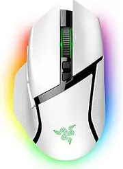 Razer Basilisk V3 Pro - Customizable Wireless Gaming Mouse with Razer HyperScroll Tilt Wheel (Focus Pro 30K Optical Sensor, 13-Zone Chroma Lighting, 10+1 Programmable Buttons) White
