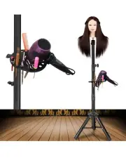Wig Stand Tripod 55 Inch Metal Wig Mannequin Head Tripod Stand for Hairdressing