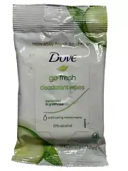 Dove Go Fresh Deodorant Wipes Cucumber and Green Tea 10 Towelettes