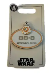 Disney Disneyland Star Wars Astromech Droid BB-8 Cast Name Tag Pin & Card