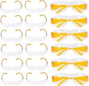 24pcs Kids Protective Eyewear Clear Lens Lab Safety Glasses Child Eye Protection for Science Experiments Clear Goggles