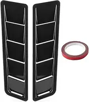 Universal Black Hood Panel Trim Air Louver Decor Exterior Vent Cover Compatible With Auto - Air Cooling Bonnet Cooling Trim