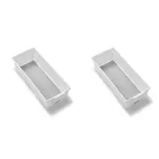 2x Madesmart Large Deep Bin Home/Kitchen Fridge Organiser Rect 42x17cm White