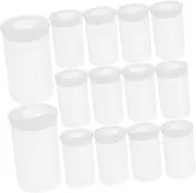 200pcs Film Box Art Beads Holder Fish Hook Holder Photographic Film Collector Small Case Bead Containers Fish Beads Small Accessories Holder Film Bottle Transparent Plastic