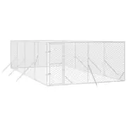 Dog Kennel 4x8x2m Large Metal Outdoor Pet Cage Fence Run Enclosure Pen House
