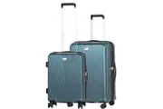 Volair Vmax Hardside 2 Piece (Medium + Cabin) EXP Spinner Suitcase Set Steel Blue