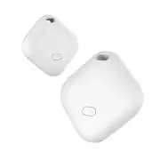 (Square White) Mini GPS Tracker - Apple Find My Enabled, Key Finder, Wallet Loca