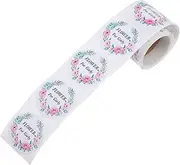 Angoily 1 Roll Self Adhesive Flower Sealing Stickers Decorative for Wrapping Envelopes and Household Use for Spring Themes and Versatile Packaging Needs