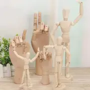 8/10/12" Wooden Hand Drawing Mannequin Movable Limbs Hand Human Artist Model