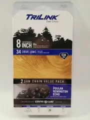 ( 2 Pack ) TriLink Saw Chain 8 Inch S34 14334X2TLW Echo Remington Poulan new