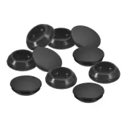 10Pcs Silicone Plugs, Rubber Round Hole Plugs for 22-24mm Hole, Black