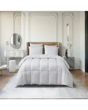 Martha Stewart Tencel/Cotton Blend White Goose Down Fiber Comforter - All Seasons