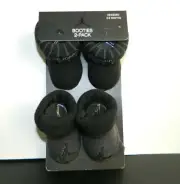 NIKE AIR JORDAN Jumpman Socks BOOTIES 2-Pack Newborn 0 3 6 months Black Gray