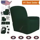 Machine Washable Stretch Sofa Protector - Oversized Recliner Cover in Dark Green