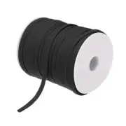1/4 Inch Double Fold Bias Tape Continuous Bulk Bias Tape (Black 100 Yards)