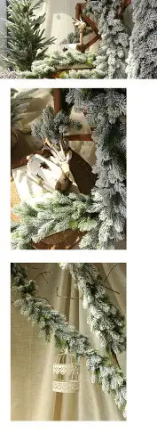 圣誕節仿真植物松樹枝條裝飾擺件品場景布置教室走廊手工制作材料