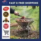 Grillz Camping Fire Pit BBQ Portable Folding Stainless Steel Grill 14-inch