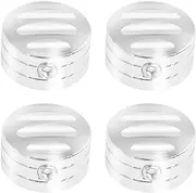 YHMTIVTU 4 PCS Motorcycle Head Bolt Covers Spark Plug Caps Fit for Harley Sportster Dyna Big Twin Softail Touring Electra Glides Road Glides Road Kings Street Glides Trikes Chrome