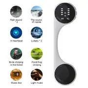 Danoz Smart - Under-Pillow Bone Conduction Sleep Speaker - Bluetooth 5.4, White Noise, TF Card, LED Display & Timer(White)