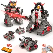 STEM 5in1 Robot Building Kit for Kids 6-14+, APP Remote Control STEM Robot