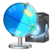 Illuminated World Globe for Children – 8" Globe Lamp with World Map for Kids,...