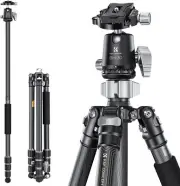K&F Concept 68in Carbon Fiber Camera Tripod with 30mm Ball Head for Photography