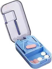 Small Pill Cutter | Dose Tablet Cutter Pill Splitter with Dispenser,Accurate Medicine Crusher Safety Guard Cut Tool for Tiny Medication