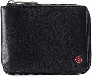 [alpine swiss] Logan Zipper Bifold Wallet For Men or Women RFID Safe Comes in a Gift Box