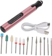 MERRYHAPY 1 Set Nail Polisher Manicure Pedicure Electric Drills Kit Trimmer Gel Extractor Sander Supplies Collector Nails Toenail Polishing Clippers Machine Operated Grinder Pa6 Rose Gold