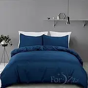 ForZzz 2000 TC Premium 3 Pieces Soft Quilt/Duvet Pillowcase Cover Set AU Double Single Size Doona Cover Ultra Soft Quilt Cover Set Bed(Double, Navy)
